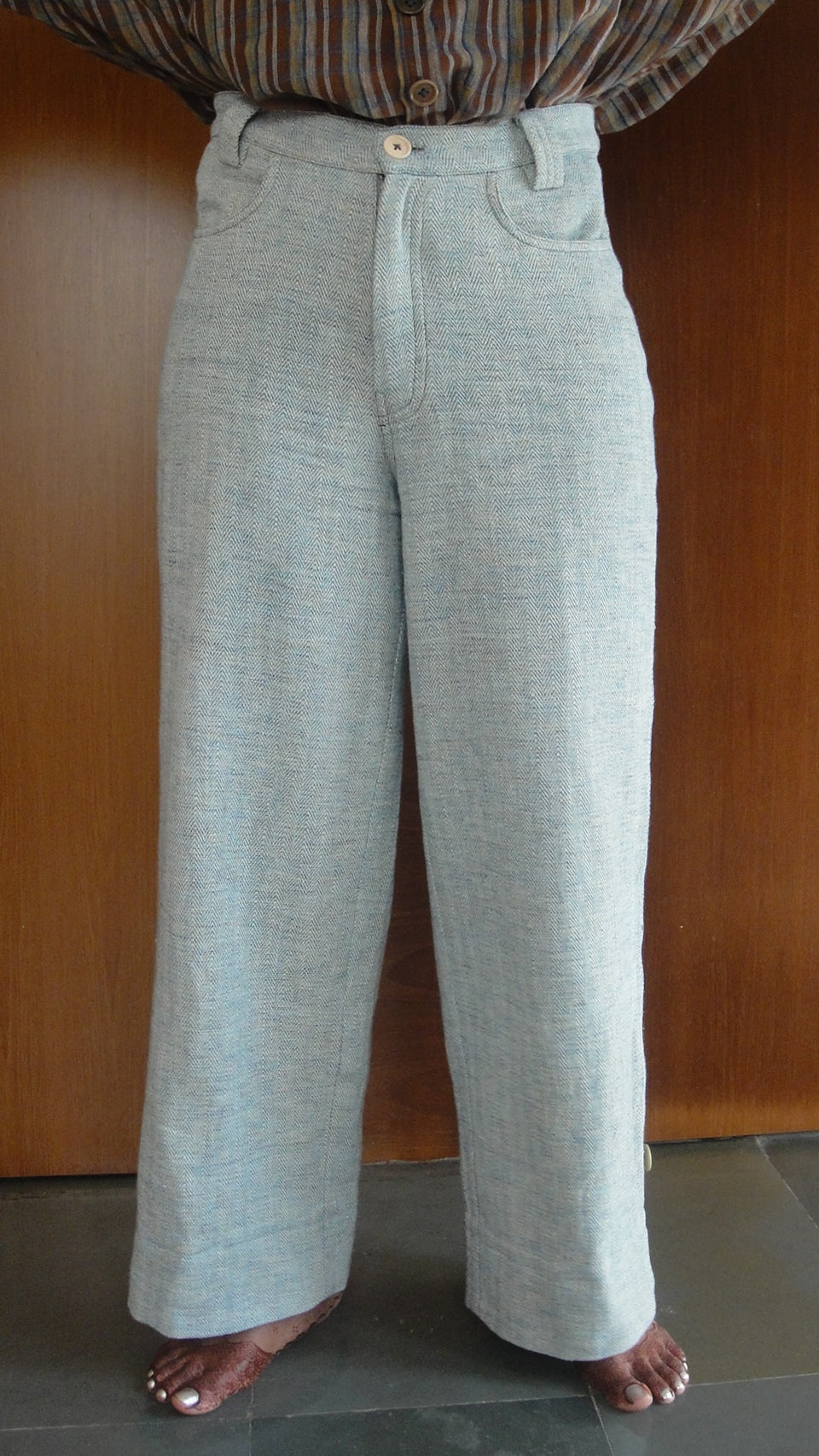Landscape Pants in Herringbone Weave