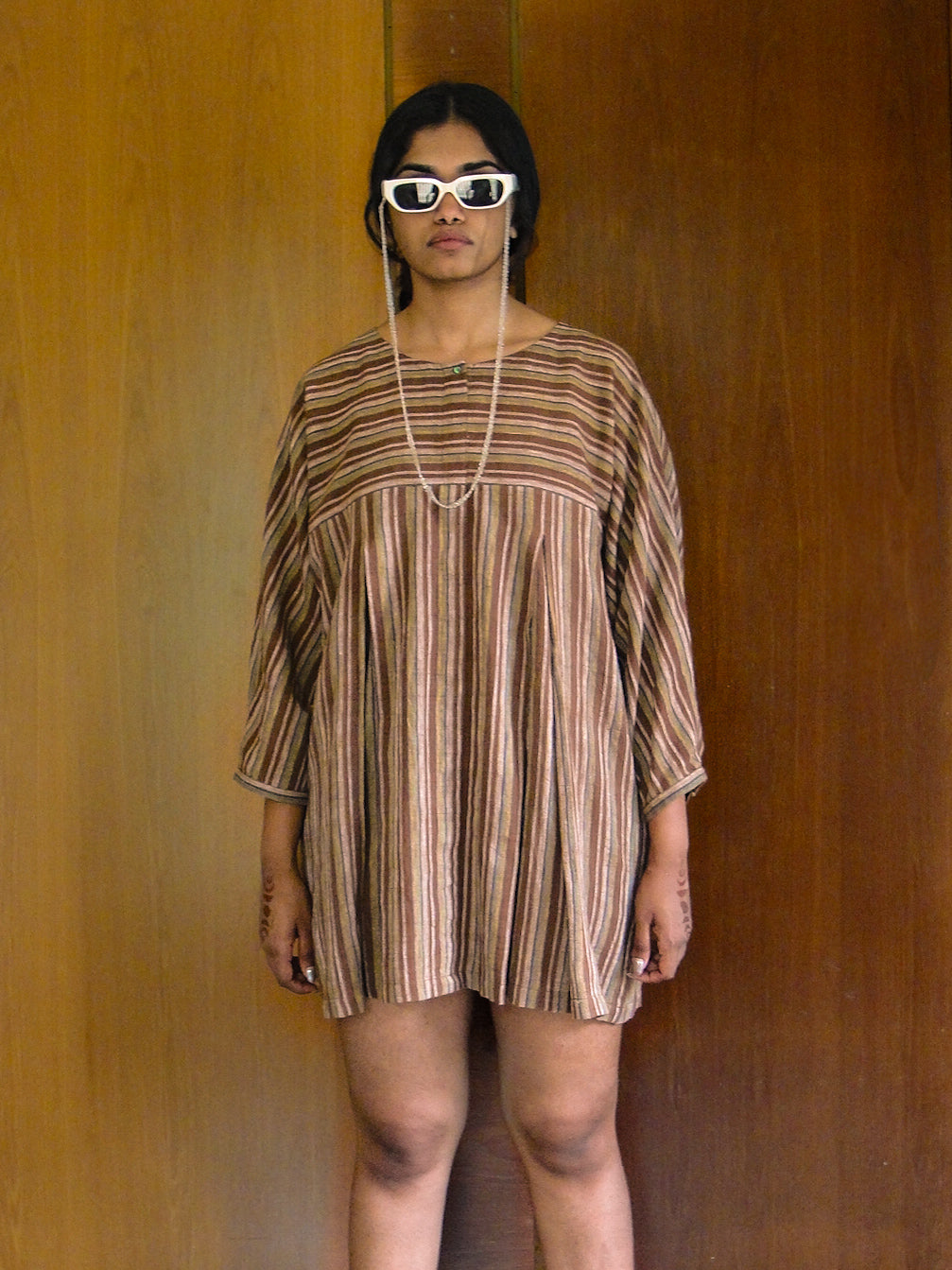 Frolic Dress in Almond