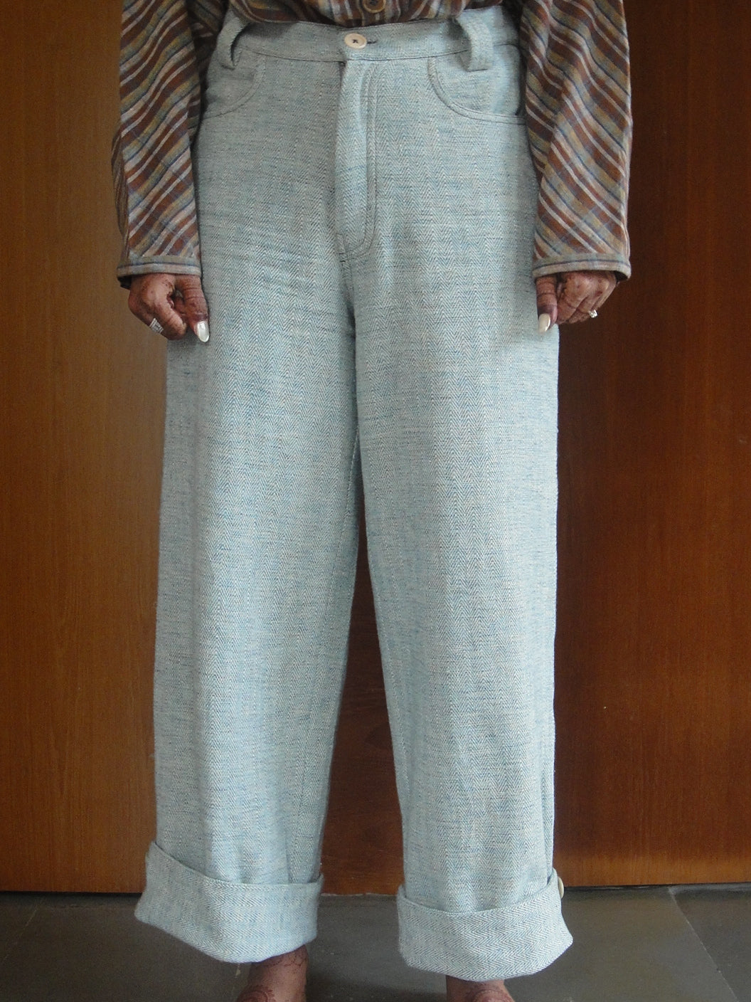 Landscape Pants in Herringbone Weave